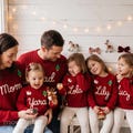 Personalized Family Christmas Sweaters | Custom Name Embroidered Knit Jumpers