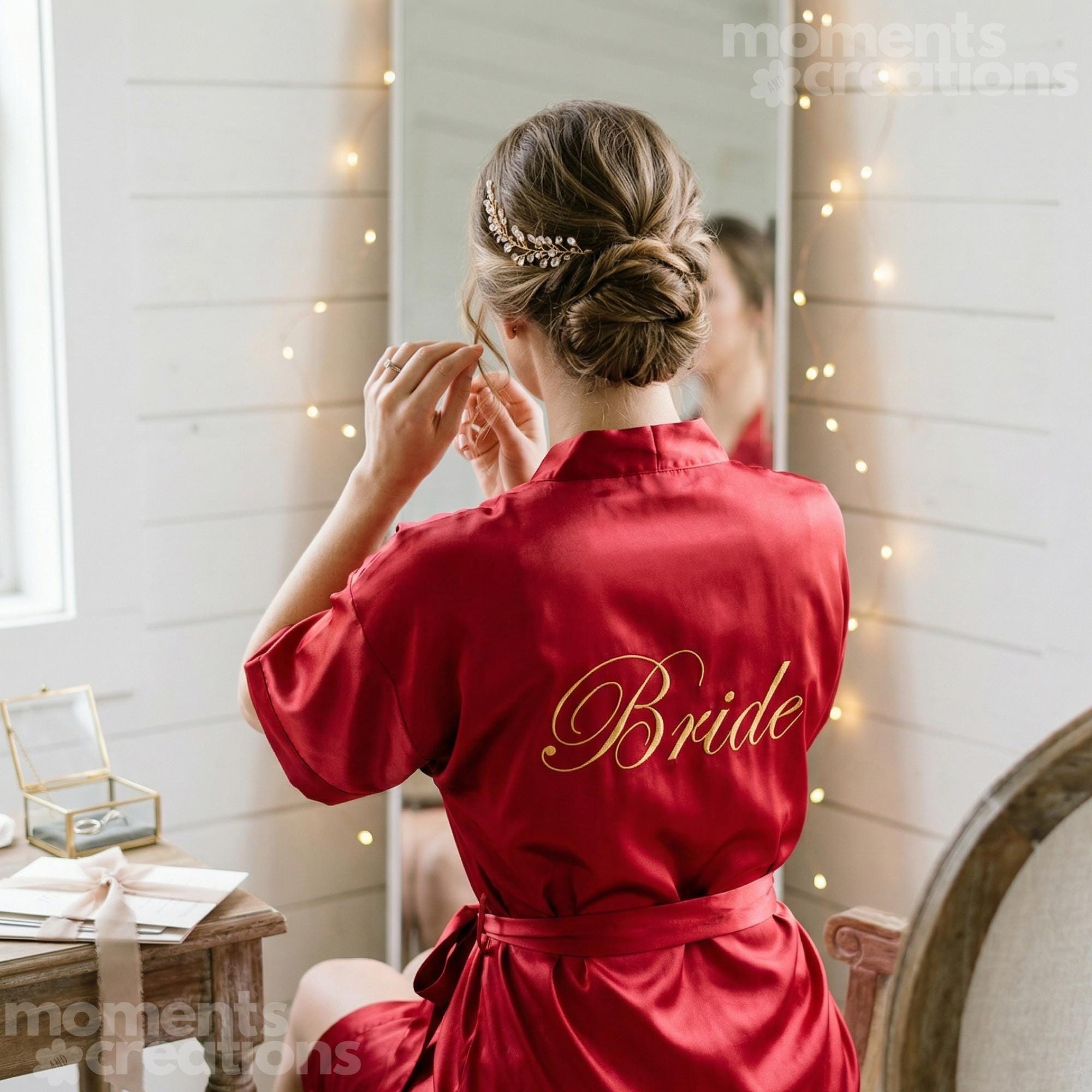 Custom Silk Robe Custom Bridal Silk Gown: Personalized Embroidered Silk Robe for ...