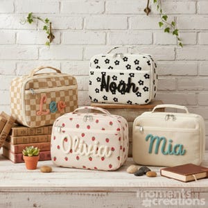 Personalized Corduroy Kids Lunch Bag | Insulated Custom Name Tote