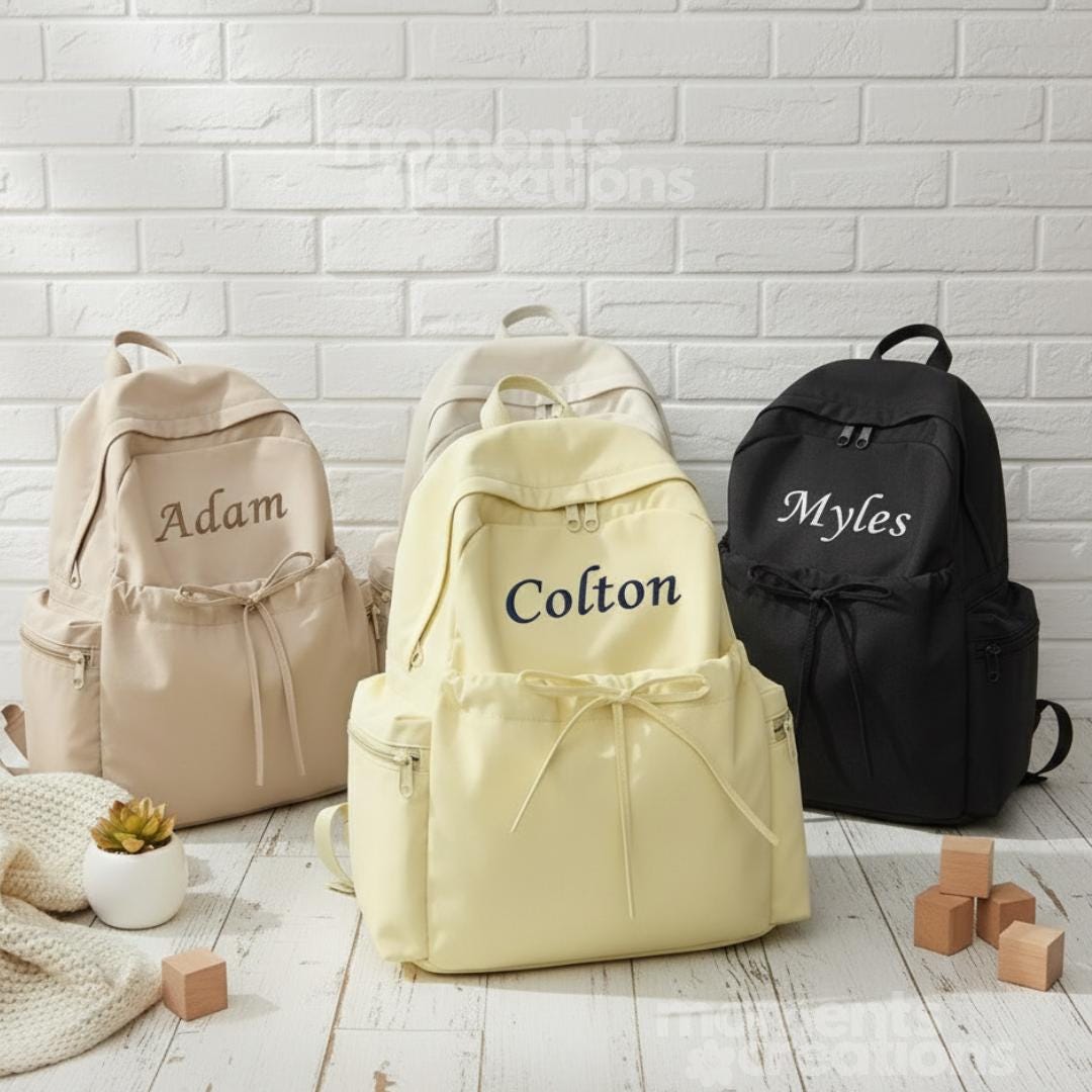 Small Backpack Names Personalized Name Backpack: Custom Embroidered School Bag, Lightweight ...