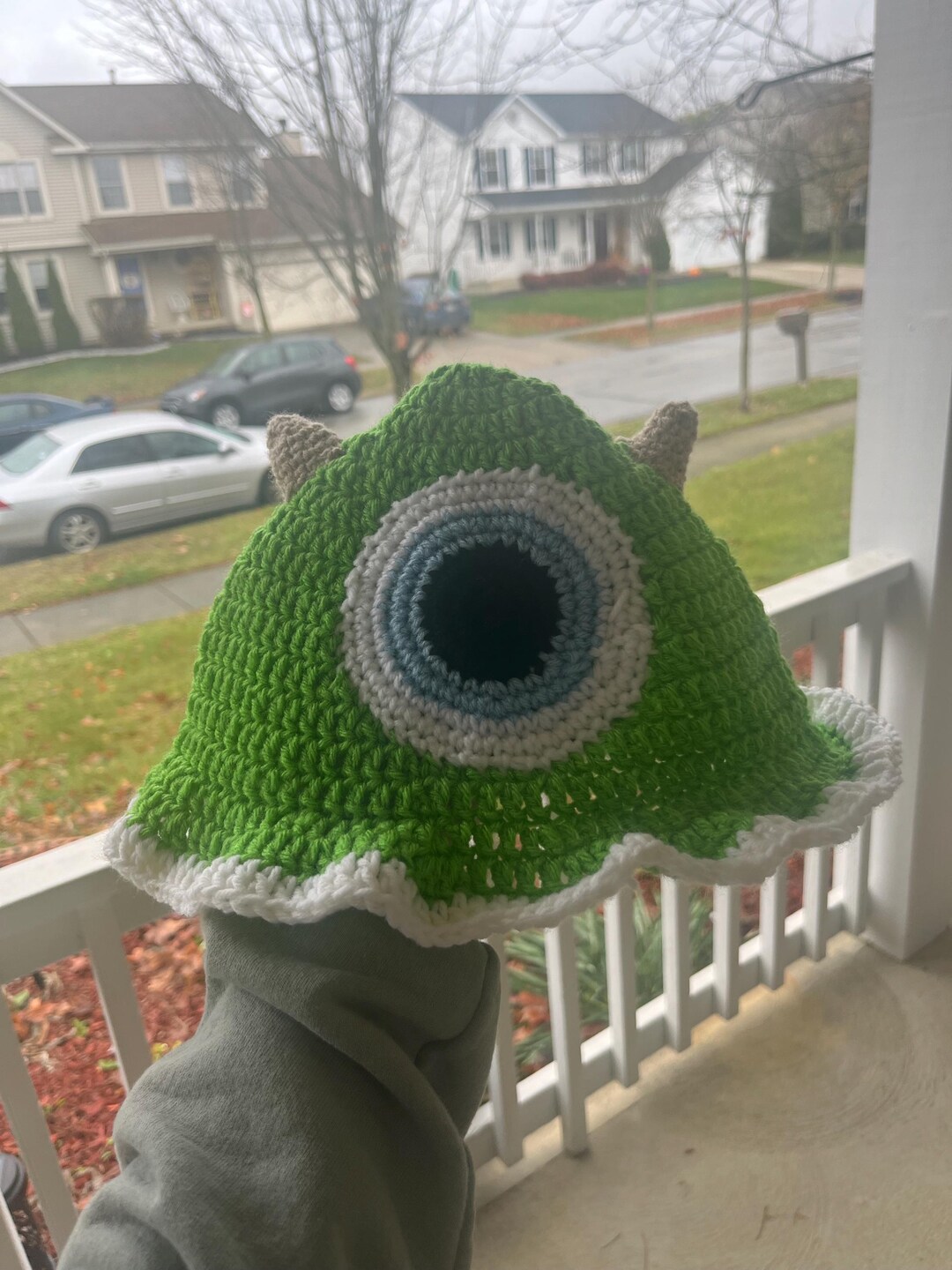 Crochet Mike Wazowski Hat - Etsy