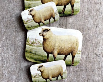 Sheep tin SMALL, Notions tin, treasure box, jewellery box (042)