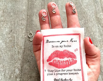 Lips stitch markers, snag free
