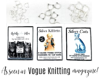Cat Stitch Markers for Knitting: As Seen in Vogue Knitting