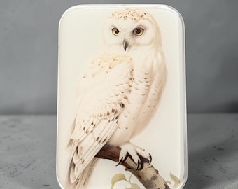 Snowy Owl Notions Tin