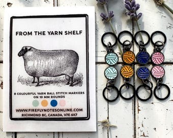 Vom Garnregal – Maschenmarkierer im Set (8 Stück) | Maschenmarkierer zum Stricken