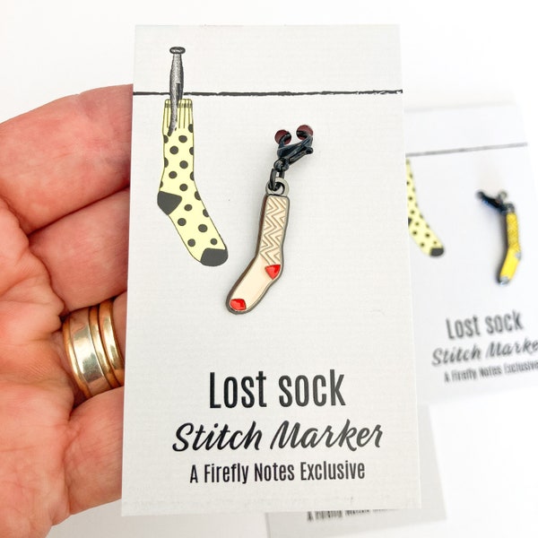 Lost sock stitch marker or progress keeper