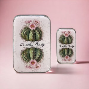 PETITE boîte en métal cactus, Boîte à souvenirs, boîte au trésor, boîte à bijoux (007)