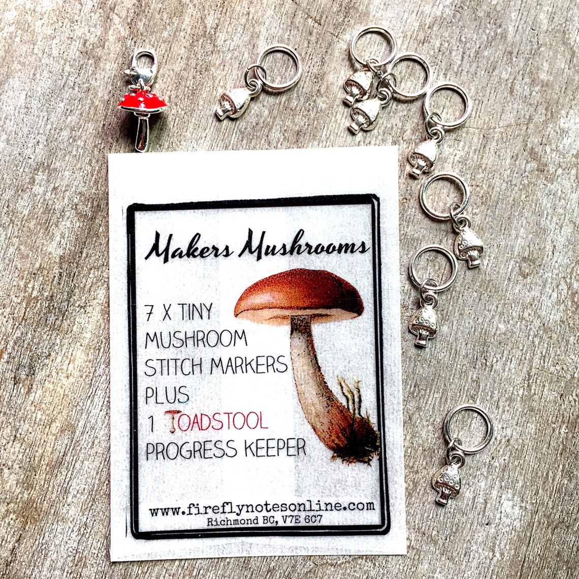 Mushroom Stitch Markers Makers Mushrooms Etsy