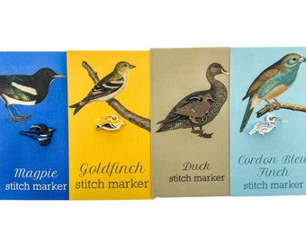 Bird stitch markers for knitters singles, Aviary singles, progress keepers