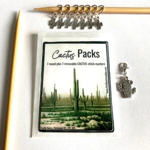 Cactus stitch marker packs image 3