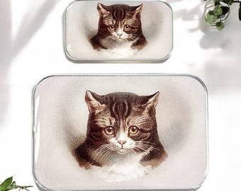 Handgefertigte Katze Notions Dose SMALL