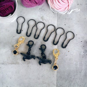 Crow-chet crochet stitch marker pack image 6