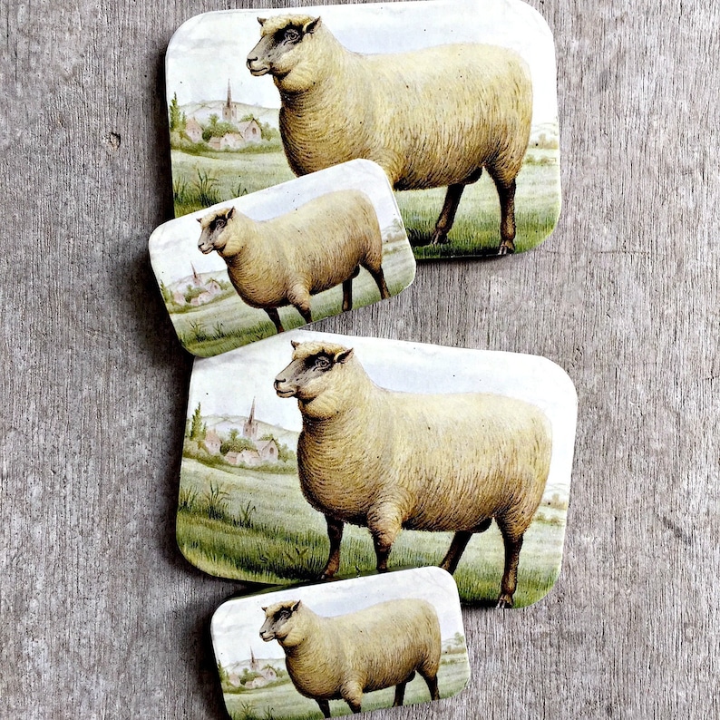 Sheep tin SMALL, Notions tin, treasure box, jewellery box 042 image 1