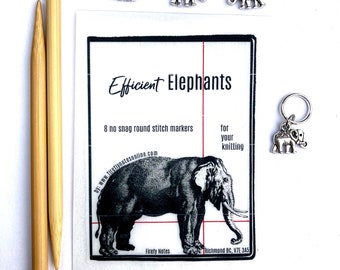 Elephant Stitch Marker Pack - Round Elephant Stitch Marker Pack - Round
