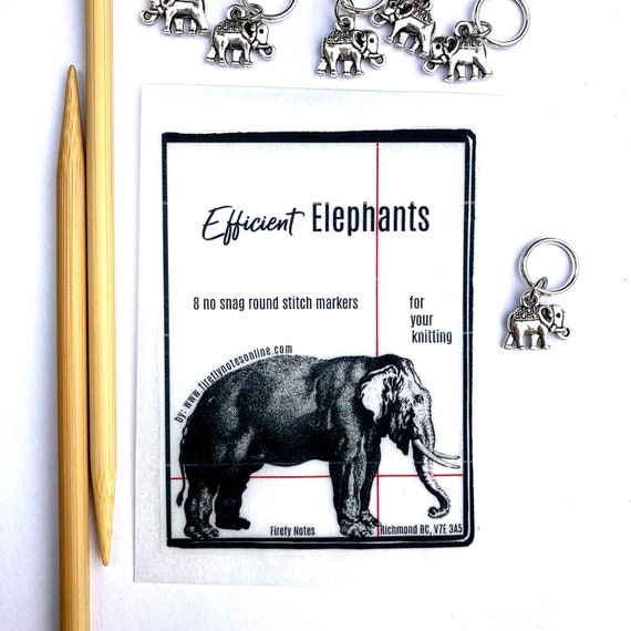Elephant Stitch Marker Pack - Round Elephant Stitch Marker Pack - Round