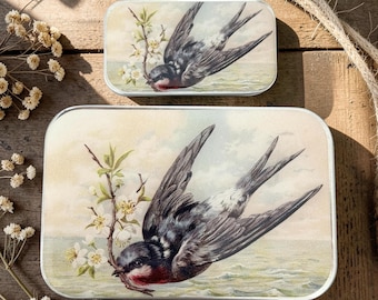 Frühlingsschwalbe Kurzwaren Dose