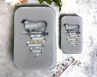 ¿Tienes alguna lata grande para accesorios de lana con tapa de resina?