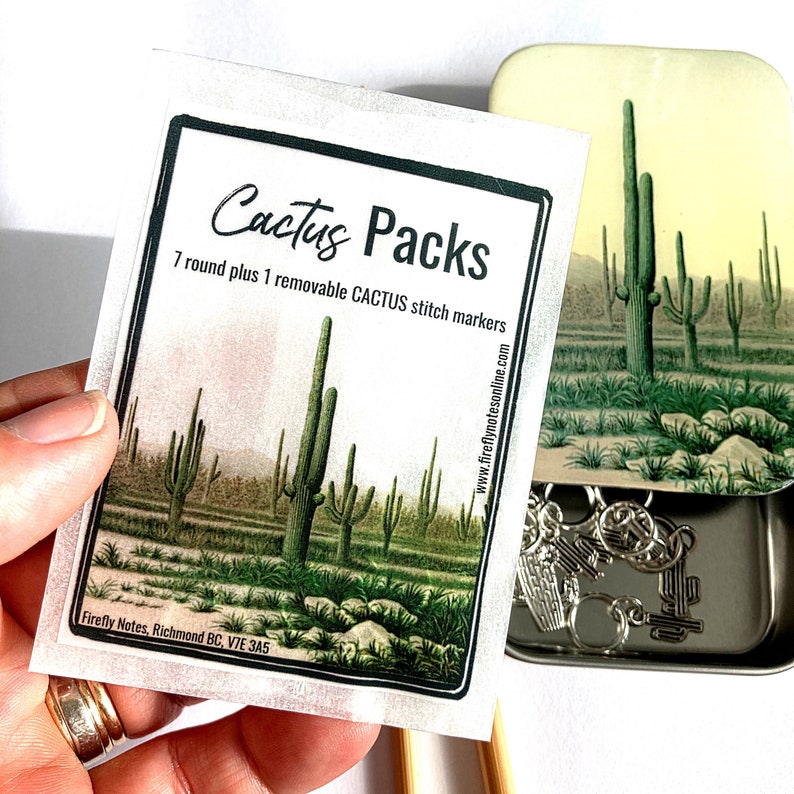 Cactus stitch marker packs image 1