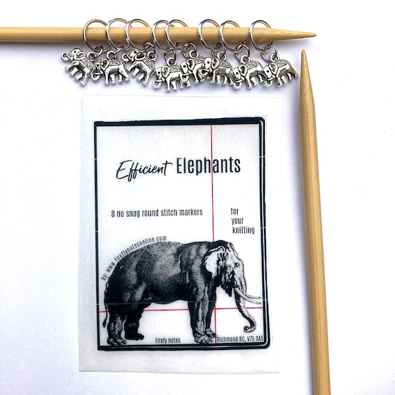 Elephant Stitch Marker Pack - Round Elephant Stitch Marker Pack - Round