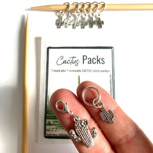 Cactus stitch marker packs image 5