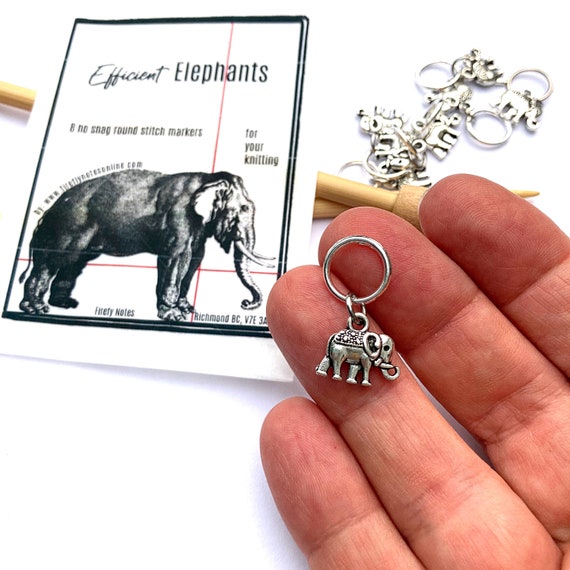 Elephant Stitch Marker Pack - Round Elephant Stitch Marker Pack - Round