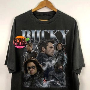 Grafik Bucky Barnes Sebastian Stan Vintage 90er Jahre Bootleg T-shirt, Sebastian Stan Shirt Pullover 90er Jahre Filmhemd Bucky Barnes Winter Soldat