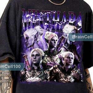 Graphic Minthara Baldurs Gate 3 Vintage 90s Bootleg T-shirt, BG3 Minthara Shirt Baldurs Gate 3 Shirt Baldurs Gate Shirt Bg3 Shirt Gift Gamer