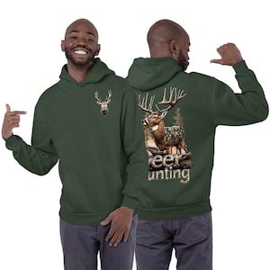 Retro Deer Hunting Hoodie, Dad Hunting Shirt For Men Hunters Deer Shirt Fathers Day Hunting Shirt, Buck Hunting Season Gift for Men Women