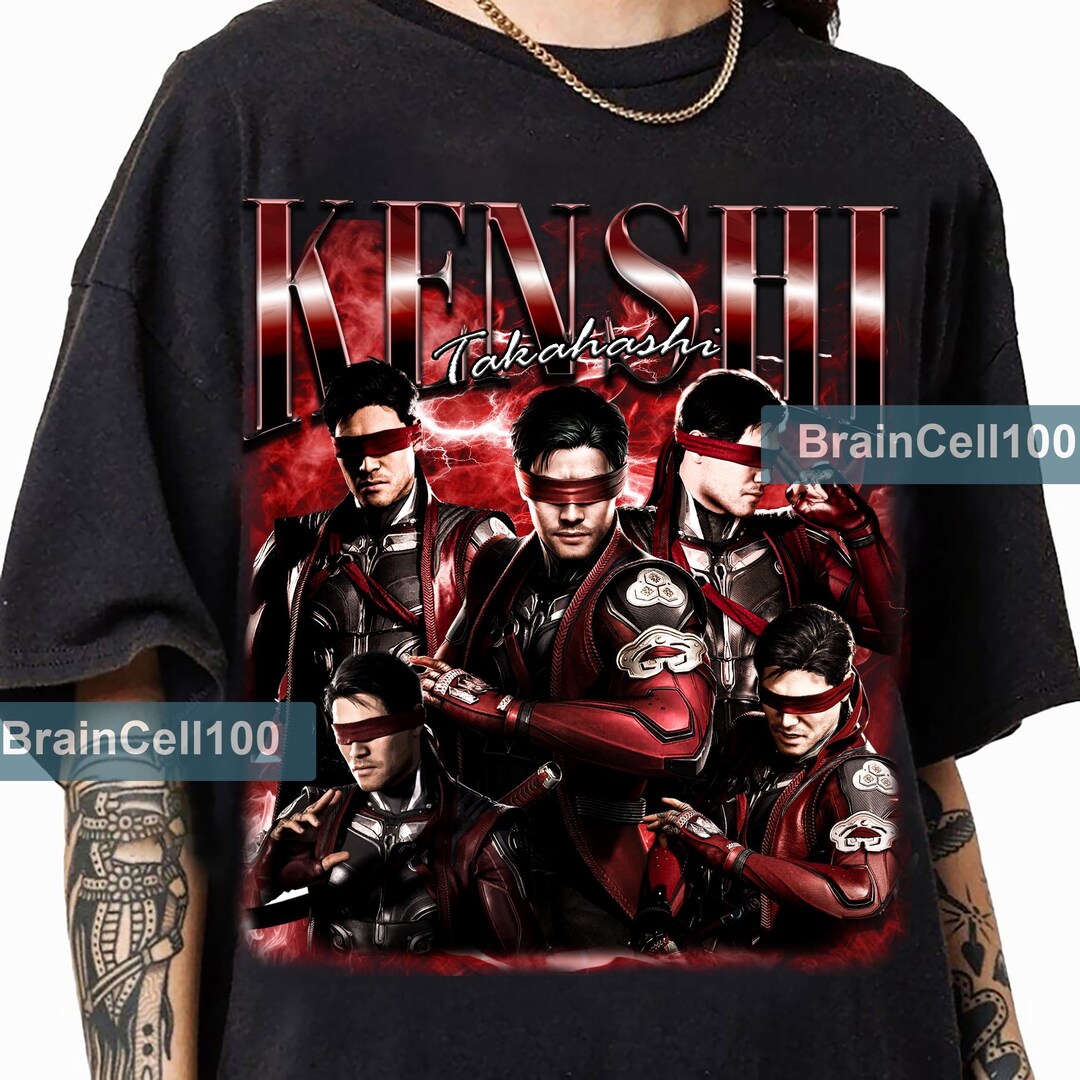 Graphic Kenshi Takahashi Mortal Kombat 1 Vintage 90s Bootleg T Shirt Il G64m 