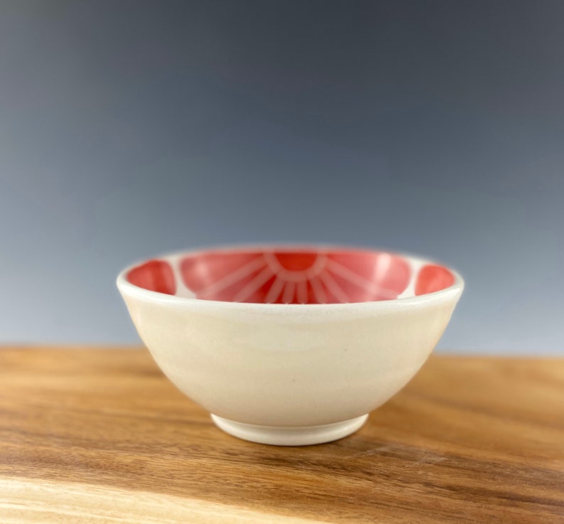 Porcelain cereal bowl, soup bowl, handthrown and handpainted image 8