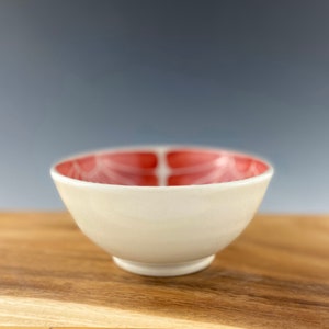 Porcelain cereal bowl, soup bowl, handthrown and handpainted image 7