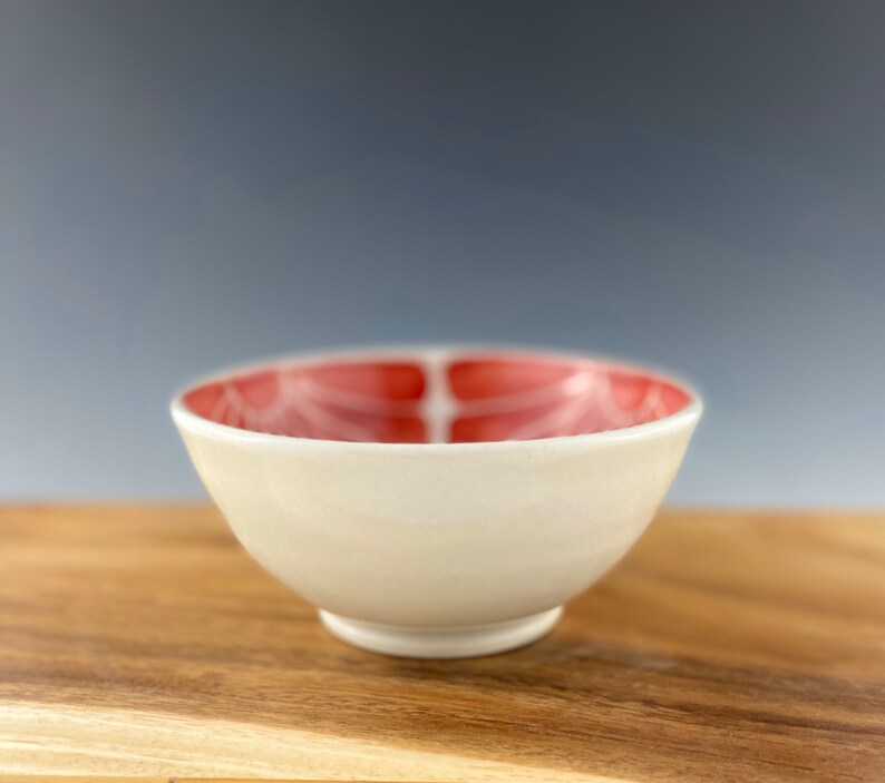 Porcelain cereal bowl, soup bowl, handthrown and handpainted image 7