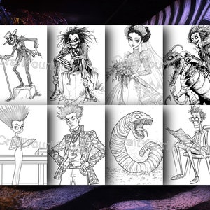 30 BEETLEJUICE Coloring Pages Adult and Kids Coloring Book, Printable ...