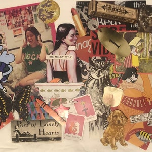 Bundle of 30 mystery magazine clippings (Collage Kit, Magazine Clippings, Junk Journal Kit, Mystery Magazine Clippings)