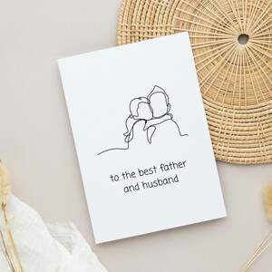 Carte de fête des pères « Au meilleur père et son mari », Design minimaliste, téléchargement numérique, carte imprimable, cadeau parfait pour les papas