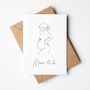 Mother&#39;s Day Card with &quot;Mama to Be,&quot; Minimalist Design, Digital Download, Printable Card, Perfect Gift for Expecting Mothers, Baby Showers