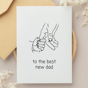 Carte de fête des pères « Au meilleur nouveau papa », Design minimaliste, téléchargement numérique, carte imprimable, cadeau parfait pour les papas