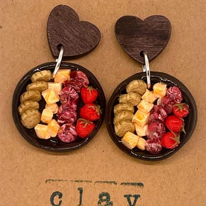 Miniature Food Jewelry | Adult Lunchables Food Earrings | Polymer Clay Sculpted Food | Handcrafted Gift| Fake Food