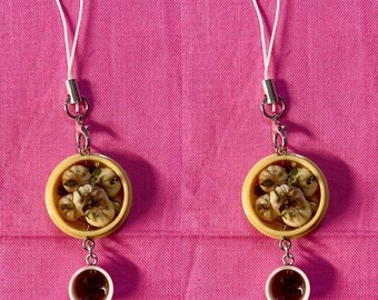 Handmade Soup Dumplings Phone Charm | Miniature Food Accessories