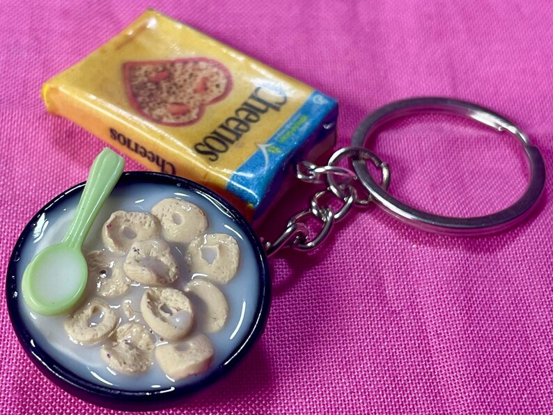 Miniature Food Keychain Cheerios Cereal Food Keychain fun Keychains ...