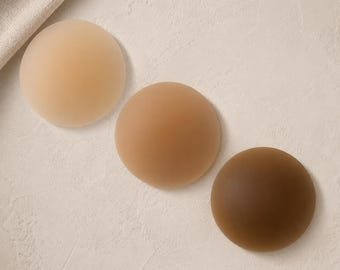 Reusable Silicone Nipple Covers, Non-Adhesive Breast Covers, Ultra-Thin Near-Invisible Coverage, No-Show Bra Alternative, 3 Nude Shades