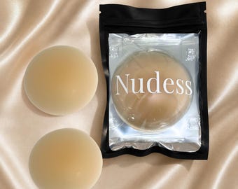 Ultra-Thin Silicone Nipple Covers, Non-Adhesive Reusable Breast Covers, Near-Invisible Under Clothing, No-Show Bra Alternative 3 Nude Shades