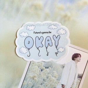 Vinylsticker BTS Yoongi, Suga Future's Gonna Be Okay