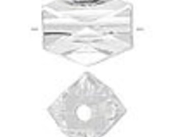 5ct Faceted Clear Tube Beads- 22mm x 14mm