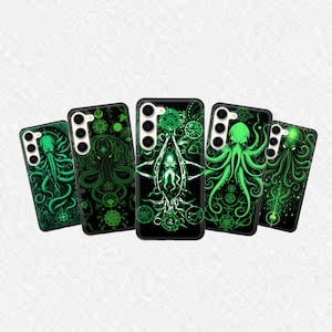 Custodia per telefono Cthulhu Lovecraft Cover per Samsung Galaxy S24 FE S23 A16 A55, iPhone 16, 15 Pro, Pixel 9 8A