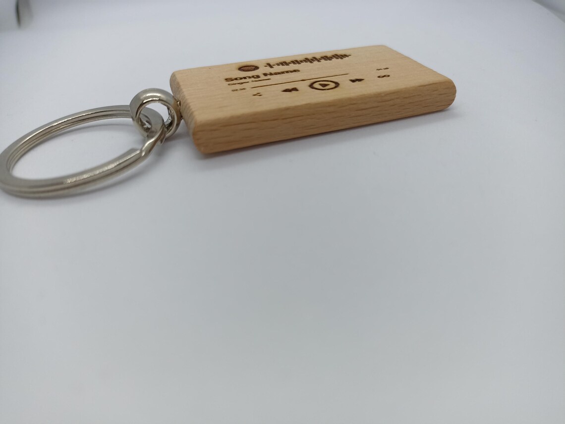 Spotify Keychain, Spotify Code Keyring, Personalised Music Wood Keyring ...