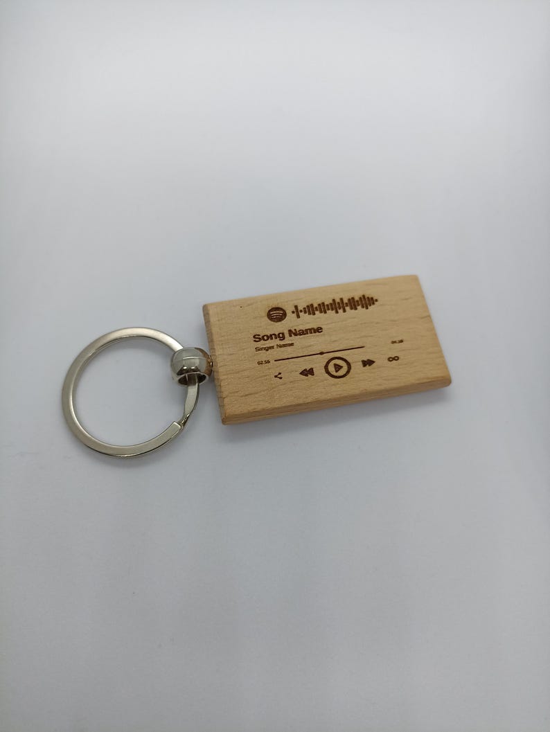Spotify Keychain, Spotify Code Keyring, Personalised Music Wood Keyring ...