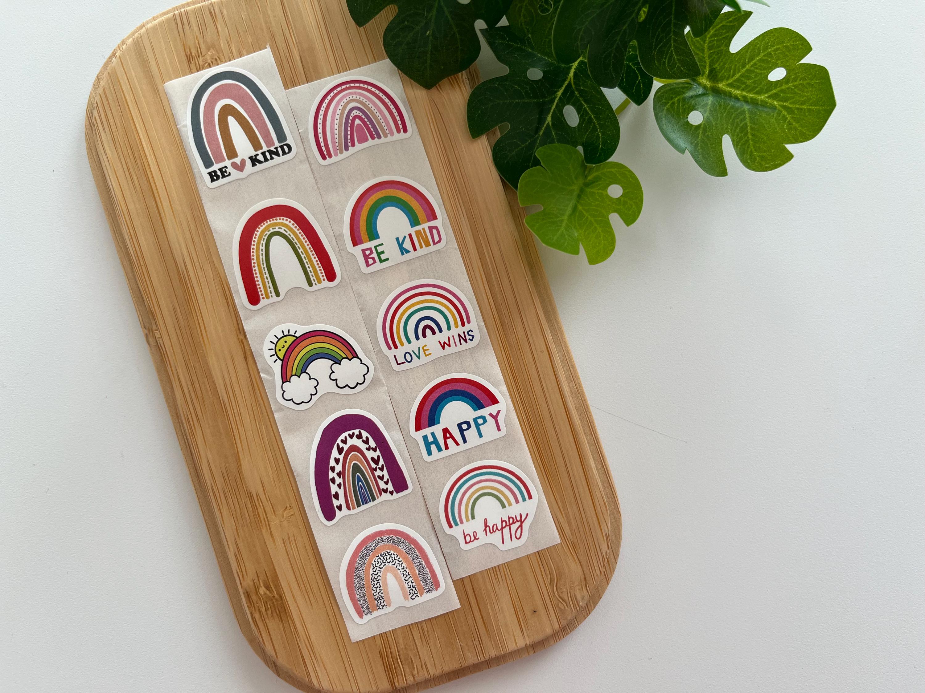 100 Regenbogen-Aufkleber – Bunte Sticker Für Party, Geburtstag & Dekoration