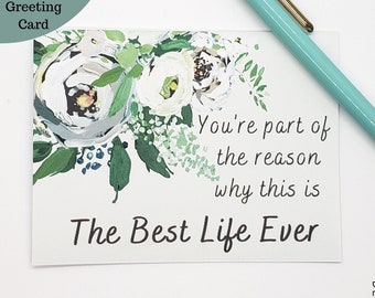 JW Best Life Ever Printable Greeting Card, Digital Download Greeting Card
